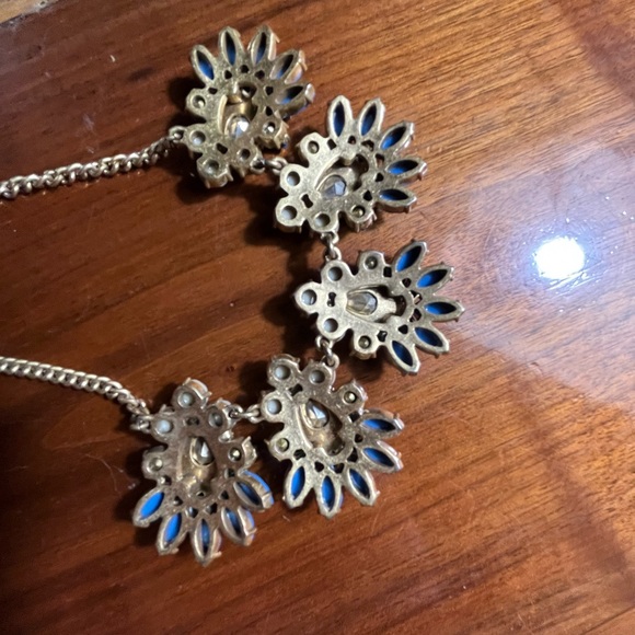J. Crew Blue and Gold Floral Necklaces. TWO! - Picture 9 of 14
